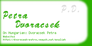 petra dvoracsek business card